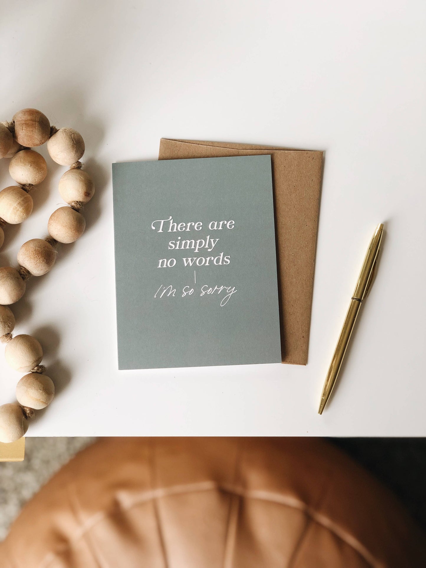 'Simply No Words' Sympathy Card