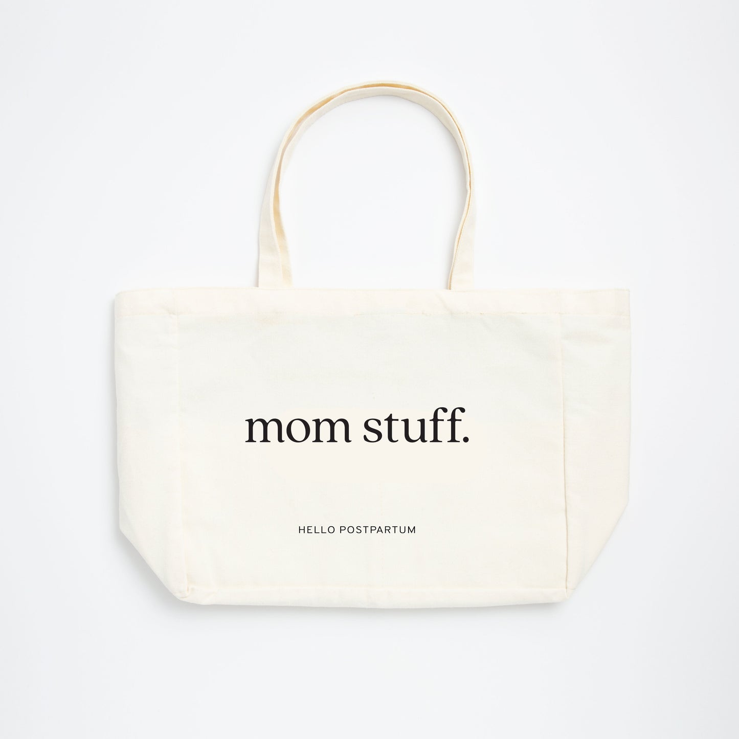 ‘Mom Stuff’ Canvas Tote Bag w/ Pockets