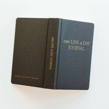 'One Line A Day' Fabric Journal (Black)