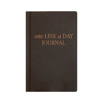 'One Line A Day' Fabric Journal (Black)