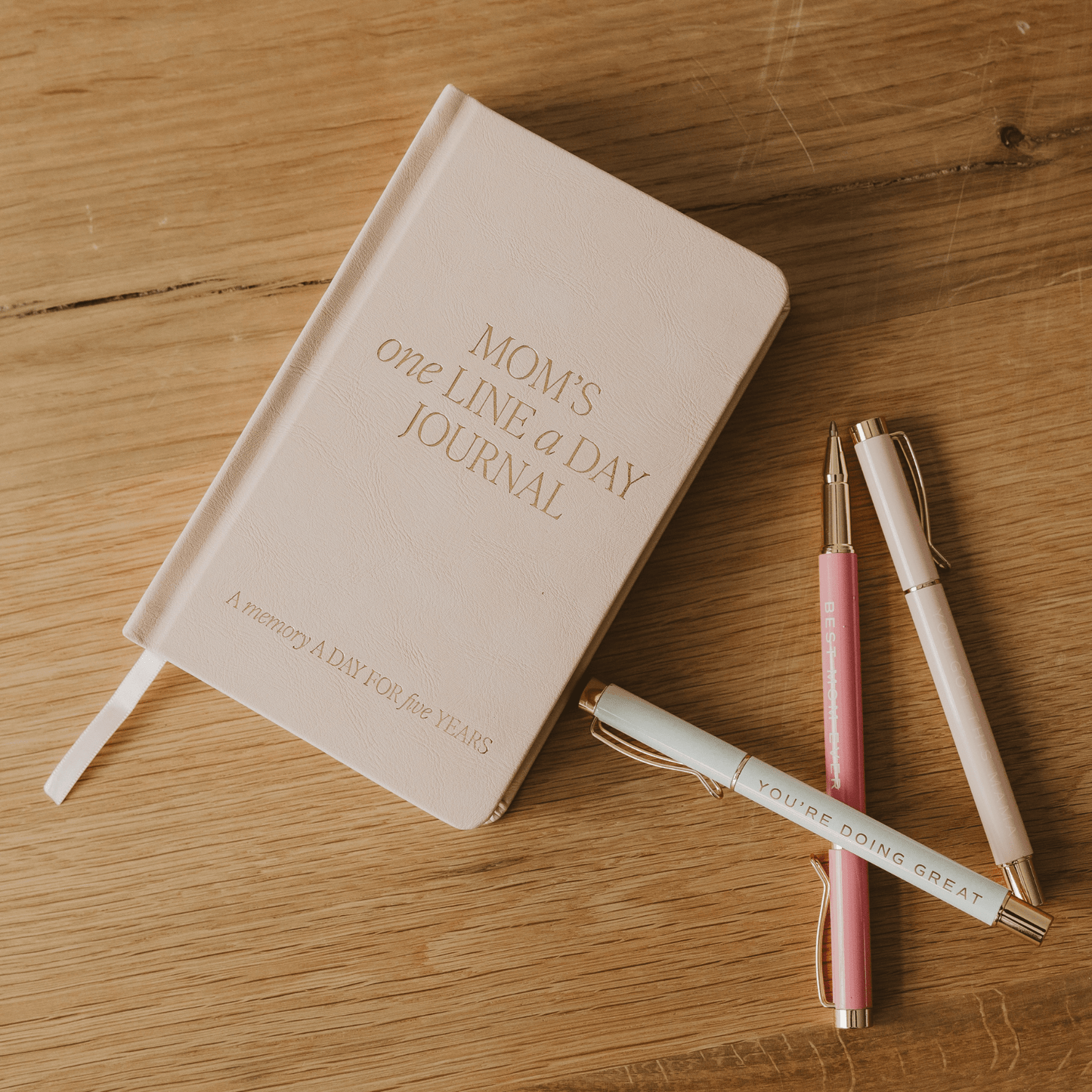 Mom's One Line A Day Leather Journal - AmethystFox