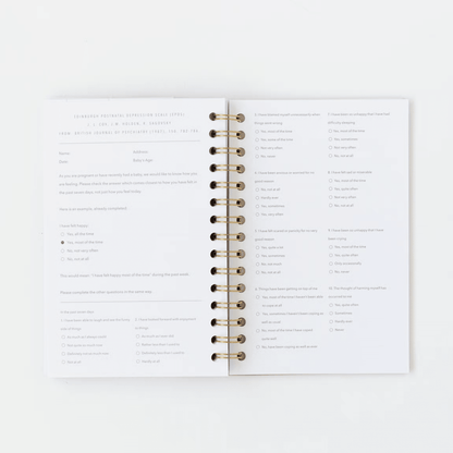 Coil-Bound Postpartum Journal