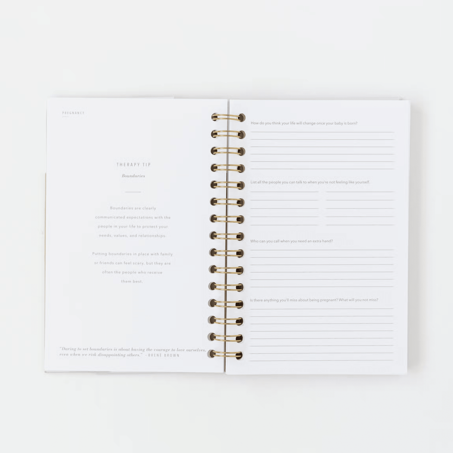 Coil-Bound Postpartum Journal