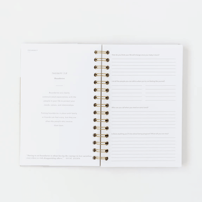 Coil-Bound Postpartum Journal