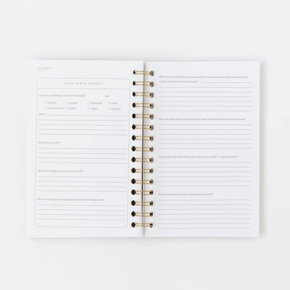 Coil-Bound Postpartum Journal