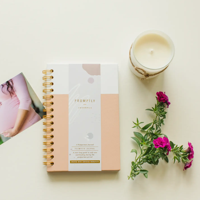Coil-Bound Postpartum Journal