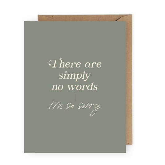 'Simply No Words' Sympathy Card