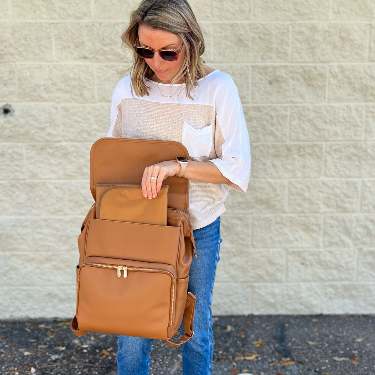 The Hands-free Diaper Bag: Backpack - AmethystFox