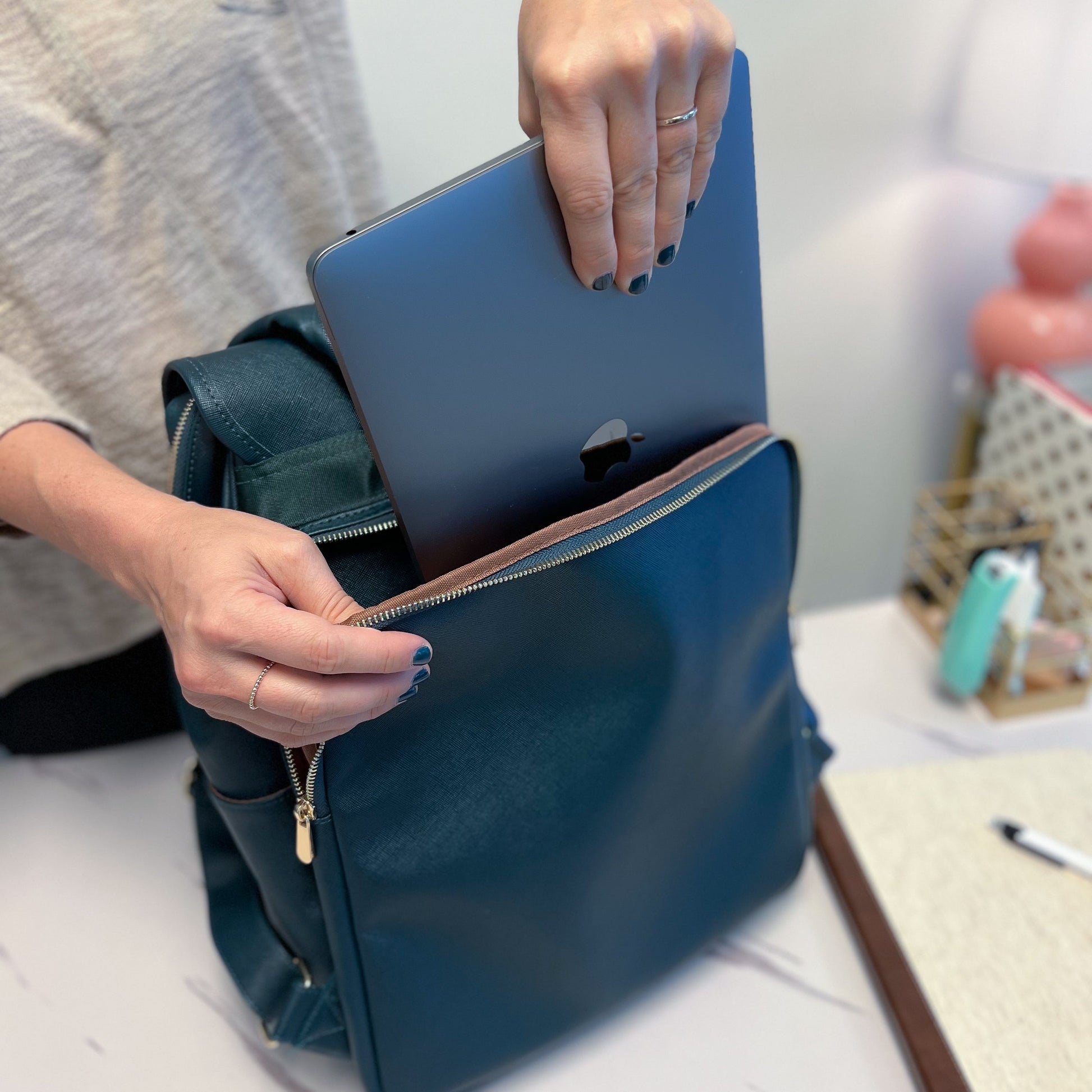 The Hands-free Diaper Bag: Backpack - AmethystFox