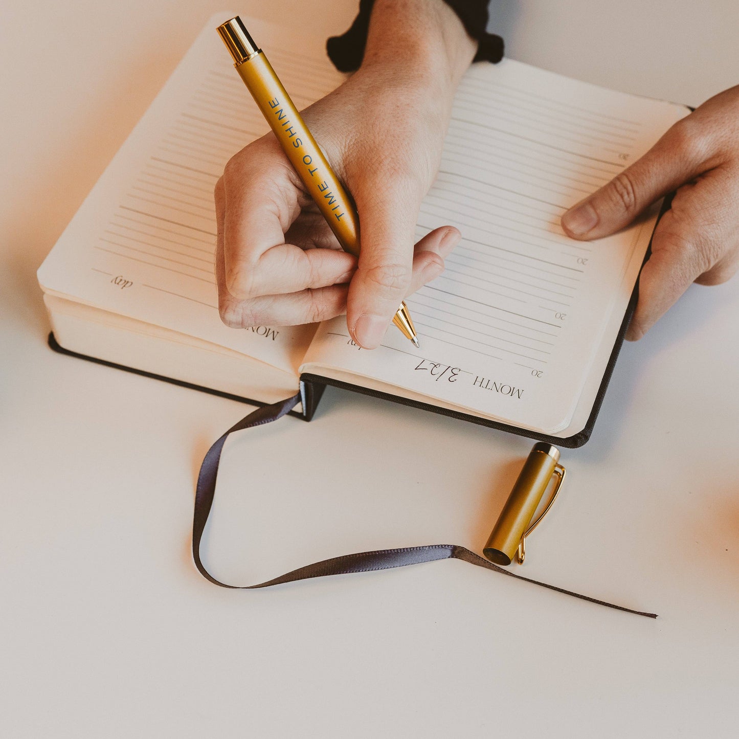 'One Line A Day' Fabric Journal (Black)