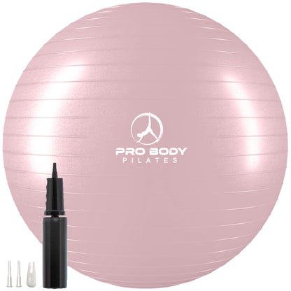 Pregnancy Ball for Maternity, Labor and Birth.  Includes Pregnancy Guide.  (Rose)